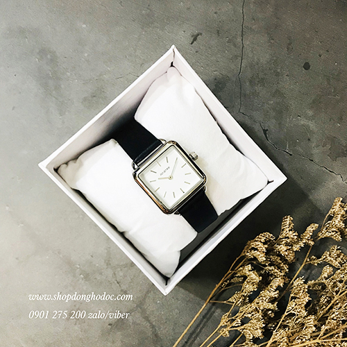 Đồng hồ nữ dây da mặt vuông đen cá tính Ananke ĐHĐ22606