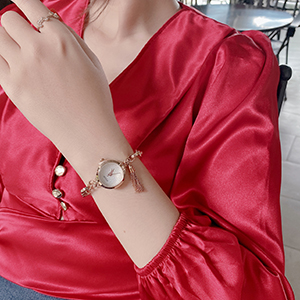 Đồng hồ Julius nữ Hàn Quốc JA 1059B dây kim loại vàng mặt tròn trắng size nhỏ kiểu lắc tay ĐHĐ32504