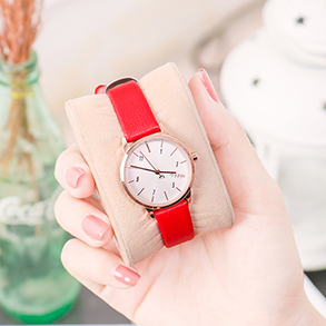 Đồng hồ nữ Julius Hàn Quốc JA 1253B dây da mặt tròn đỏ nổi bật ĐHĐ27702