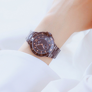 Đồng hồ nữ BS Bee Sisiter Size to có Lịch dây kim loại mặt tròn đen ĐHĐ29402