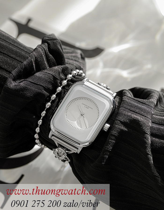 Đồng hồ nữ Leona Rosalind dây kim loại mặt chữ nhật kiểu lắc tay độc lạ trắng ĐHĐ46402 Đồng hồ nữ Leona Rosalind dây kim loại mặt chữ nhật kiểu lắc tay độc lạ trắng ĐHĐ46402