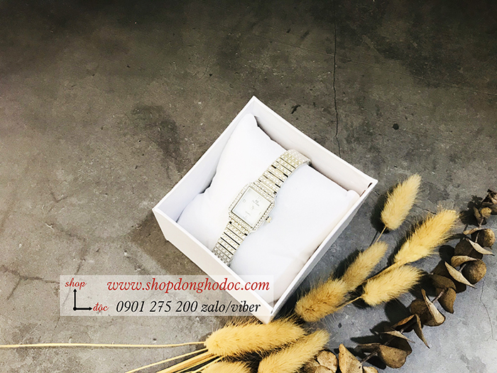 Đồng hồ nữ BS Bee Sister dây kim loại mặt vuông đính đá bạc ĐHĐ17002