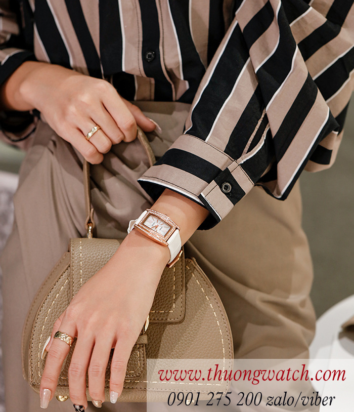 Đồng hồ Guou 8225 dây da mặt chữ nhật oval đính đá trắng sang chảnh ĐHĐ43005 Đồng hồ Guou 8225 dây da mặt chữ nhật oval đính đá trắng sang chảnh ĐHĐ43005