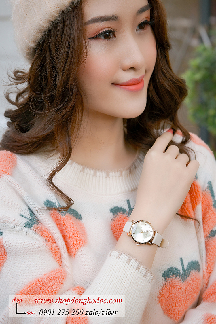 Đồng hồ nữ Hàn Quốc Julius JA 1158A dây da mặt tròn trắng sang chảnh ĐHĐ34101 Đồng hồ nữ Hàn Quốc Julius JA 1158A dây da mặt tròn trắng sang chảnh ĐHĐ34101