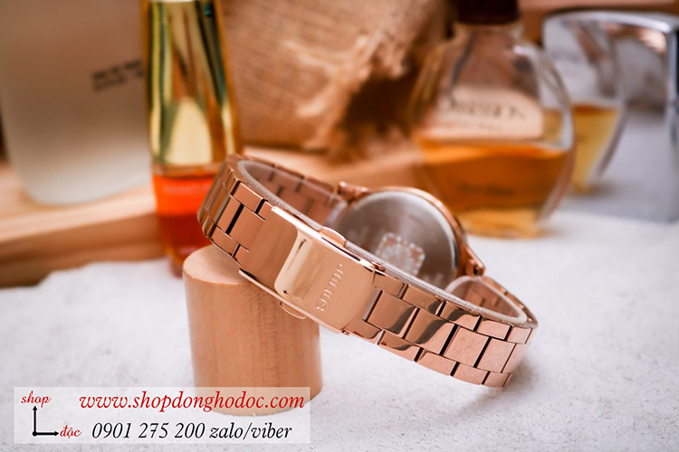 Đồng hồ nữ có lịch Julius JA 1218A dây kim loại mặt tròn trắng sang chảnh ĐHĐ34402