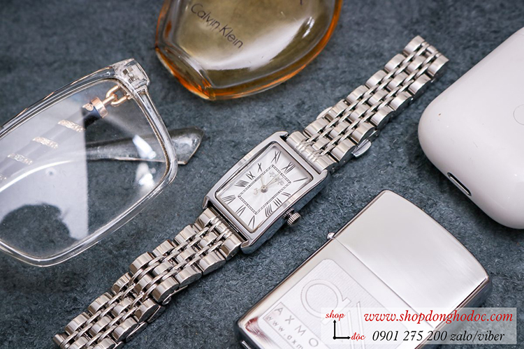Đồng hồ nữ Julius Hàn Quốc JA 1252A dây kim loại bạc mặt chữ nhật trắng hiện đại ĐHĐ28603 Đồng hồ nữ Julius Hàn Quốc JA 1252A dây kim loại bạc mặt chữ nhật trắng hiện đại ĐHĐ28603