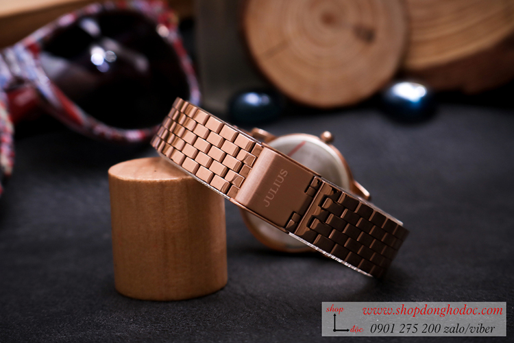 Đồng hồ nữ Julius JA 1265 dây kim loại mặt tròn vàng sang chảnh ĐHĐ36402 Đồng hồ nữ Julius JA 1265 dây kim loại mặt tròn vàng sang chảnh ĐHĐ36402