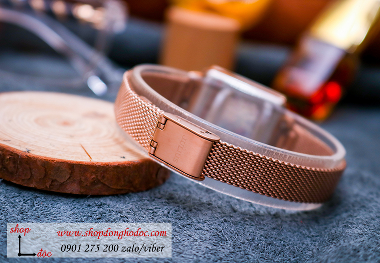 Đồng hồ nữ Julius Hàn Quốc JA 1280B dây kim loại mặt chữ nhật khảm trai xanh cá tính ĐHĐ30304 Đồng hồ nữ Julius Hàn Quốc JA 1280B dây kim loại mặt chữ nhật khảm trai xanh cá tính ĐHĐ30304