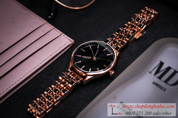 Đồng hồ nữ Julius JA 1298 dây kim loại mặt tròn đen thanh lịch ĐHĐ37604 Đồng hồ nữ Julius JA 1298 dây kim loại mặt tròn đen thanh lịch ĐHĐ37604