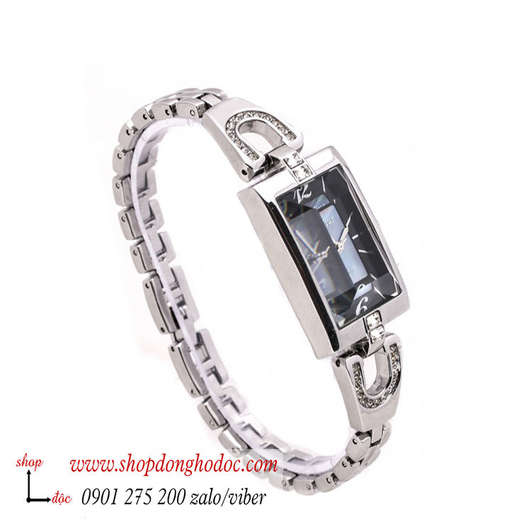 Đồng hồ nữ Hàn Quốc Julius JA 443A dây kim loại mặt chữ nhật xanh đen cá tính ĐHĐ31201  Đồng hồ nữ Hàn Quốc Julius JA 443A dây kim loại mặt chữ nhật xanh đen cá tính ĐHĐ31201