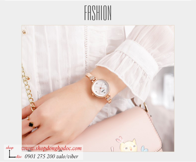Đồng hồ nữ dạng lắc tay mặt nhỏ Skmei dây kim loại mặt tròn vàng sang chảnh ĐHĐ26002 Đồng hồ nữ dạng lắc tay mặt nhỏ Skmei dây kim loại mặt tròn vàng sang chảnh ĐHĐ26002