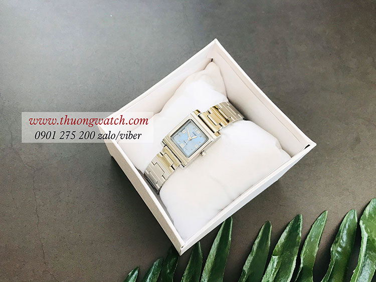 Đồng hồ nữ Skmei dây kim loại bạc mặt vuông xanh cá tính ĐHĐ26703